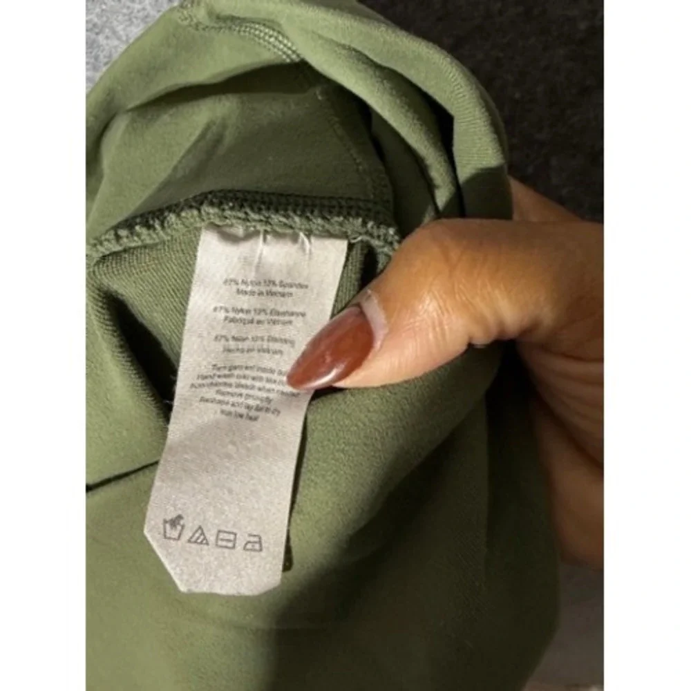 Alo Yoga High-Waist Moto Leggings Olive Green W5494R Size XS